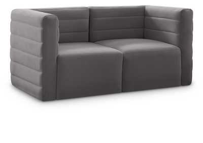 Quincy Grey Velvet Modular Sofa