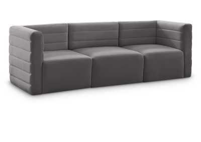 Quincy Grey Velvet Modular Sofa