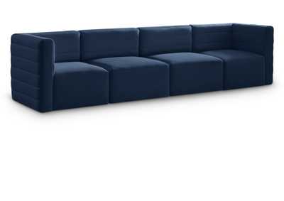 Image for Quincy Navy Velvet Modular Sofa