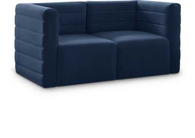 Quincy Navy Velvet Modular Sofa