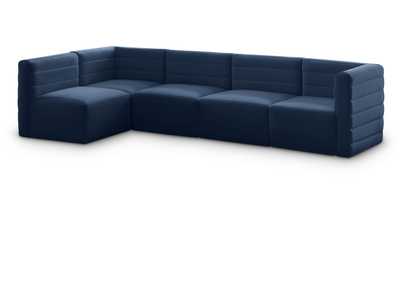 Image for Quincy Navy Velvet Modular Sectional