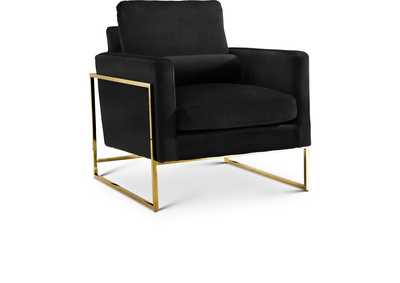 Mila Black Velvet Chair