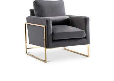 Mila Grey Velvet Chair