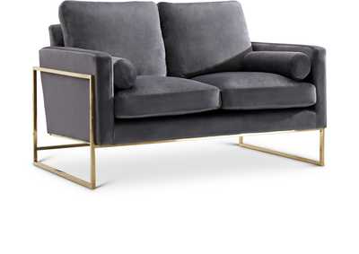 Image for Mila Grey Velvet Loveseat