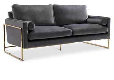 Image for Mila Grey Velvet Sofa