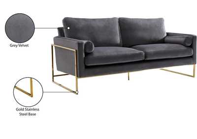 Image for Mila Grey Velvet Sofa and Loveseat