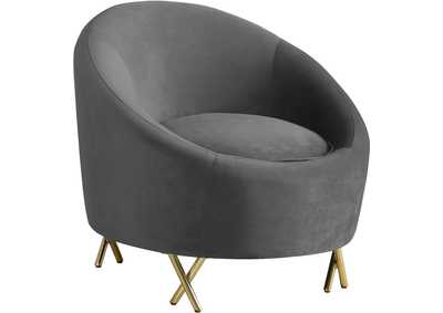 Image for Serpentine Grey Velvet Chair