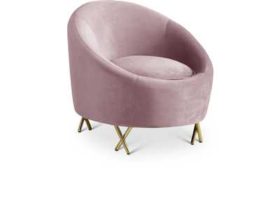 Serpentine Pink Velvet Chair