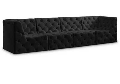 Image for Tuft Black Velvet Modular Sofa