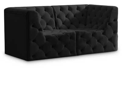 Image for Tuft Black Velvet Modular Sofa