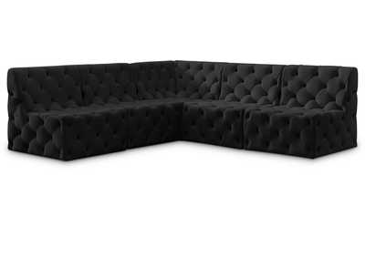 Tuft Black Velvet Modular Sectional