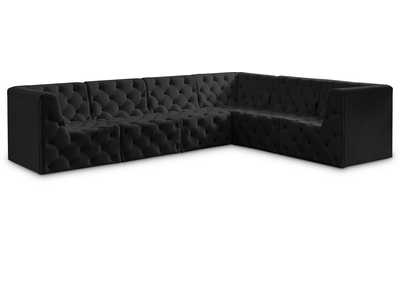 Image for Tuft Black Velvet Modular Sectional