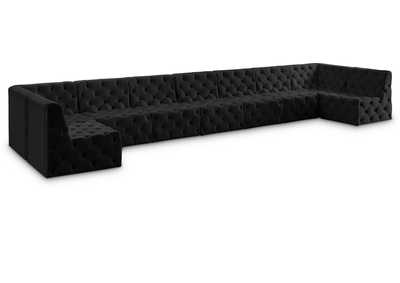 Tuft Black Velvet Modular Sectional