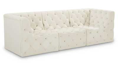 Tuft Cream Velvet Modular Sofa