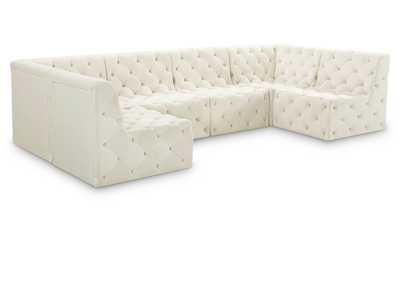 Tuft Cream Velvet Modular Sectional