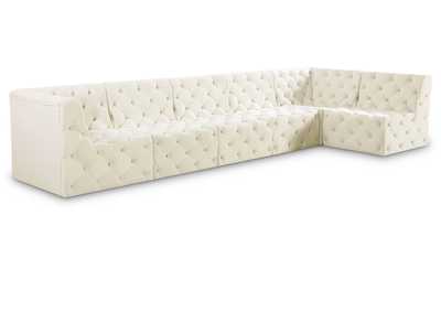 Tuft Cream Velvet Modular Sectional