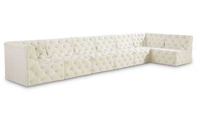 Tuft Cream Velvet Modular Sectional