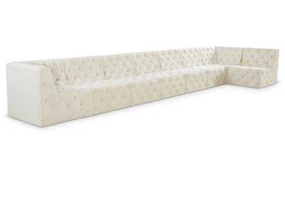 Tuft Cream Velvet Modular Sectional