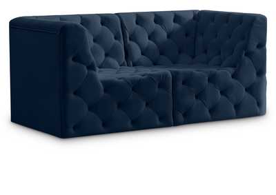 Tuft Navy Velvet Modular Sofa