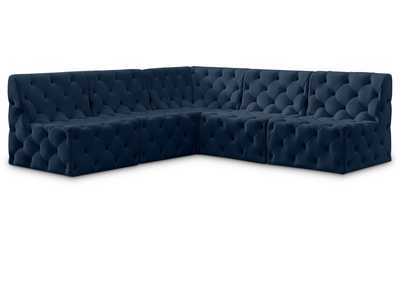 Image for Tuft Navy Velvet Modular Sectional