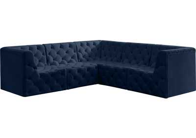 Image for Tuft Navy Velvet Modular Sectional