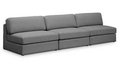 Image for Beckham Grey Durable Linen Textured Fabric Modular Sofa