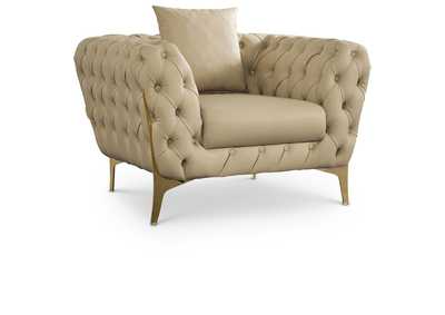 Image for Aurora Beige Faux Leather Chair