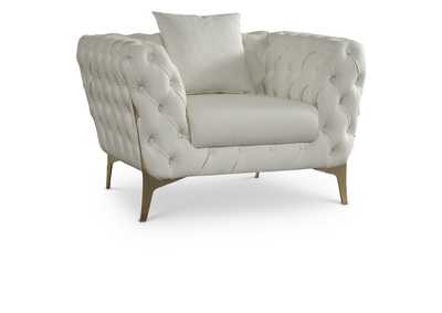 Image for Aurora Cream Faux Leather Chair