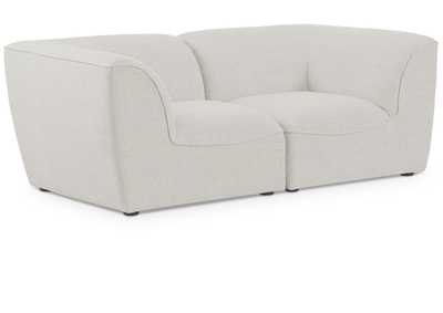 Miramar Cream Durable Linen Textured Modular Sofa