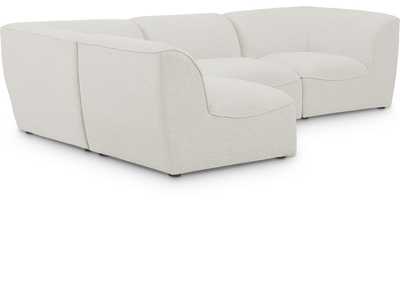 Miramar Cream Durable Linen Textured Modular Sectional