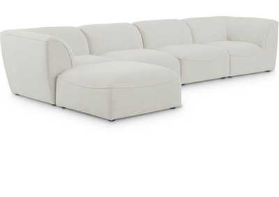 Image for Miramar Cream Durable Linen Textured Modular Sectional