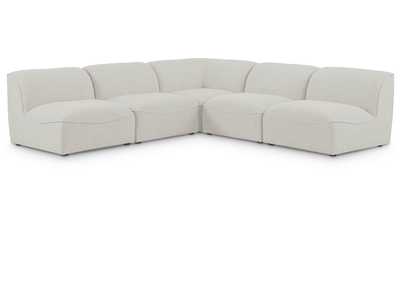 Miramar Cream Durable Linen Textured Modular Sectional