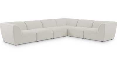 Image for Miramar Cream Durable Linen Textured Modular Sectional