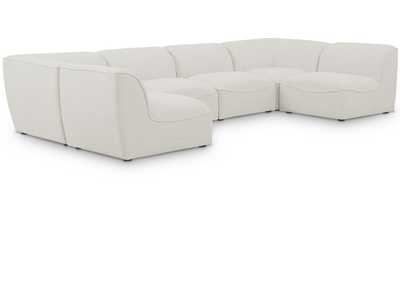 Miramar Cream Durable Linen Textured Modular Sectional