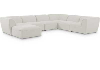 Image for Miramar Cream Durable Linen Textured Modular Sectional