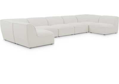 Miramar Cream Durable Linen Textured Modular Sectional