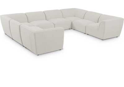 Image for Miramar Cream Durable Linen Textured Modular Sectional