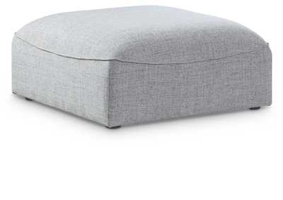 Image for Miramar Grey Durable Linen Textured Ottoman