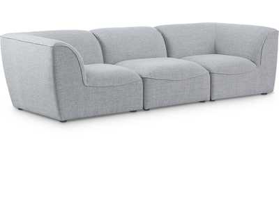 Miramar Grey Durable Linen Textured Modular Sofa