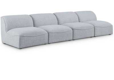 Miramar Grey Durable Linen Textured Modular Sofa