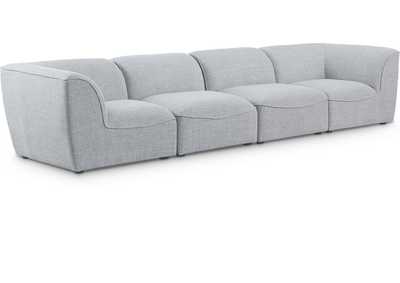 Miramar Grey Durable Linen Textured Modular Sofa