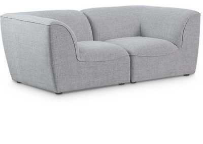 Miramar Grey Durable Linen Textured Modular Sofa