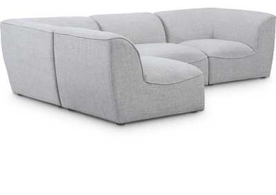 Image for Miramar Grey Durable Linen Textured Modular Sectional