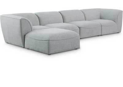 Miramar Grey Durable Linen Textured Modular Sectional