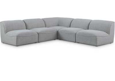 Miramar Grey Durable Linen Textured Modular Sectional