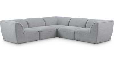 Miramar Grey Durable Linen Textured Modular Sectional