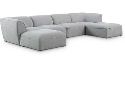 Miramar Grey Durable Linen Textured Modular Sectional