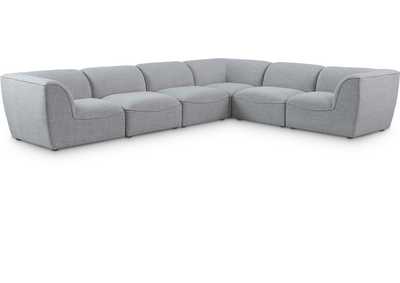 Image for Miramar Grey Durable Linen Textured Modular Sectional