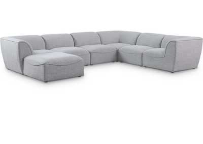 Miramar Grey Durable Linen Textured Modular Sectional