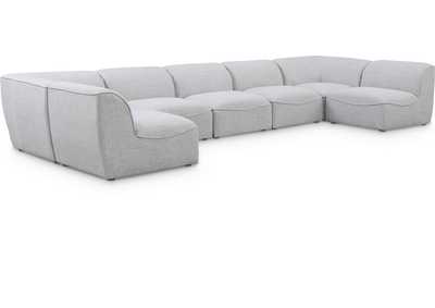 Image for Miramar Grey Durable Linen Textured Modular Sectional